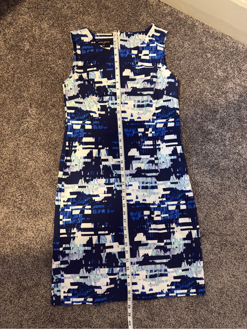 Mario Serrano Asymmetrical Hem Dress Size 10 Elegant Cocktail Party Midi Dress - Picture 10 of 11